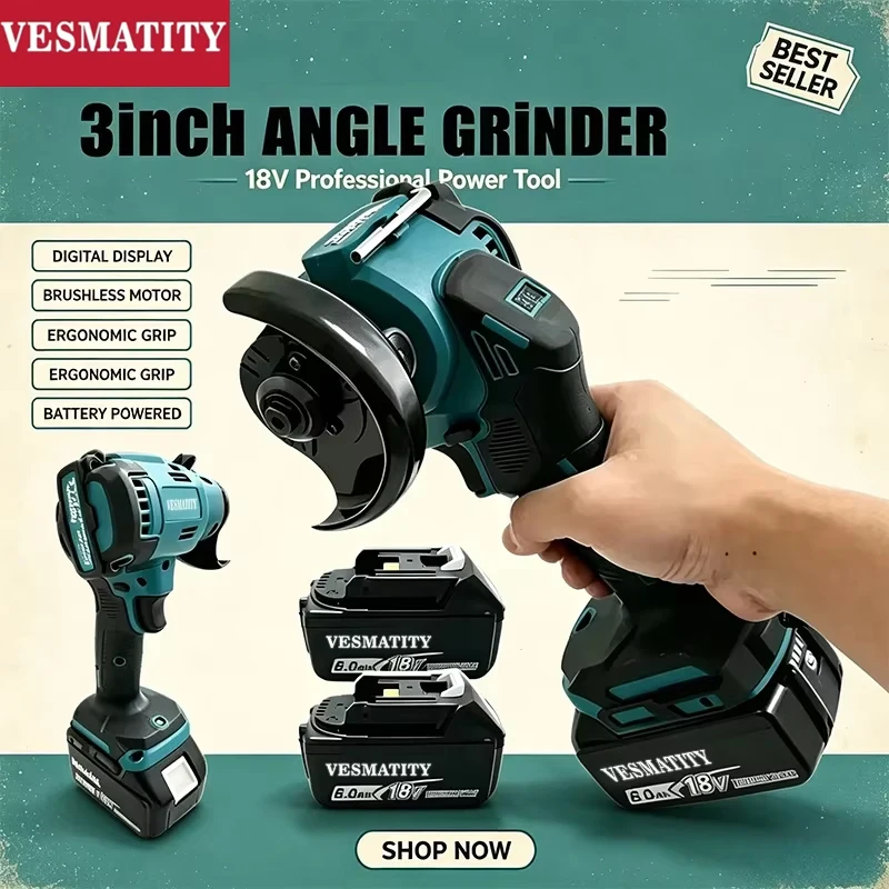 Digital Display Brushless Mini - Brushless Angle Grinder Battery Powered 评论和价格