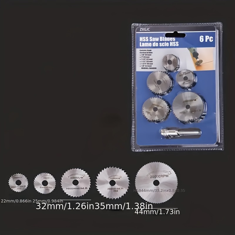 6Pcs Mini Circular Saw Blade,  - Cordless Rotary Tool Kit Accessories 评论和价格