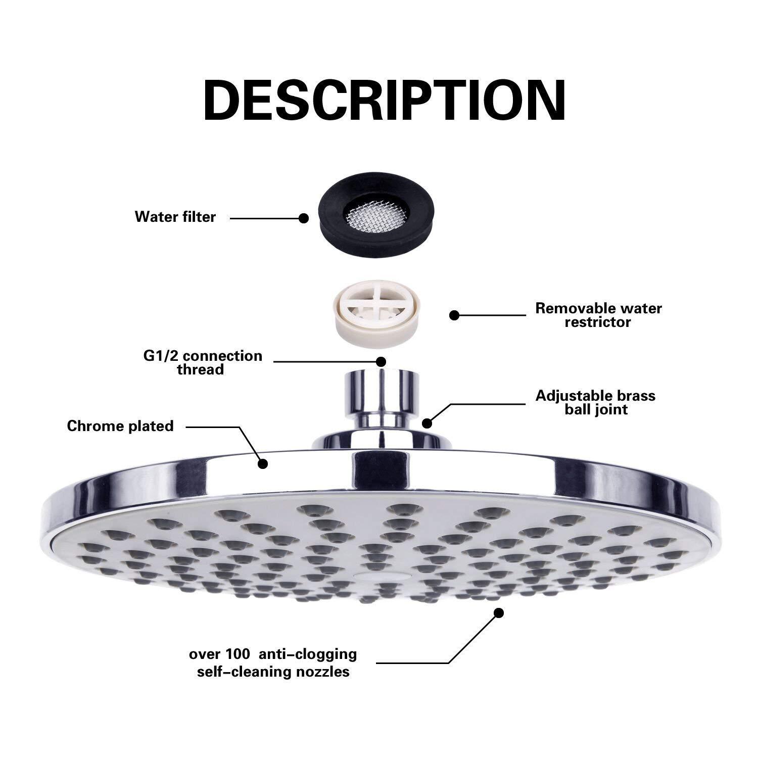 Rainfall Shower Head Big Panel - Plumbing 评论和价格