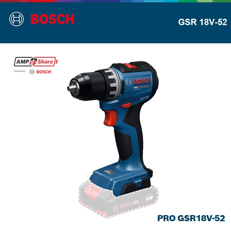 BOSCH GSR 18V-52 PRO Cordless  - Brushless Cordless Electric Drill 18V 评论和价格